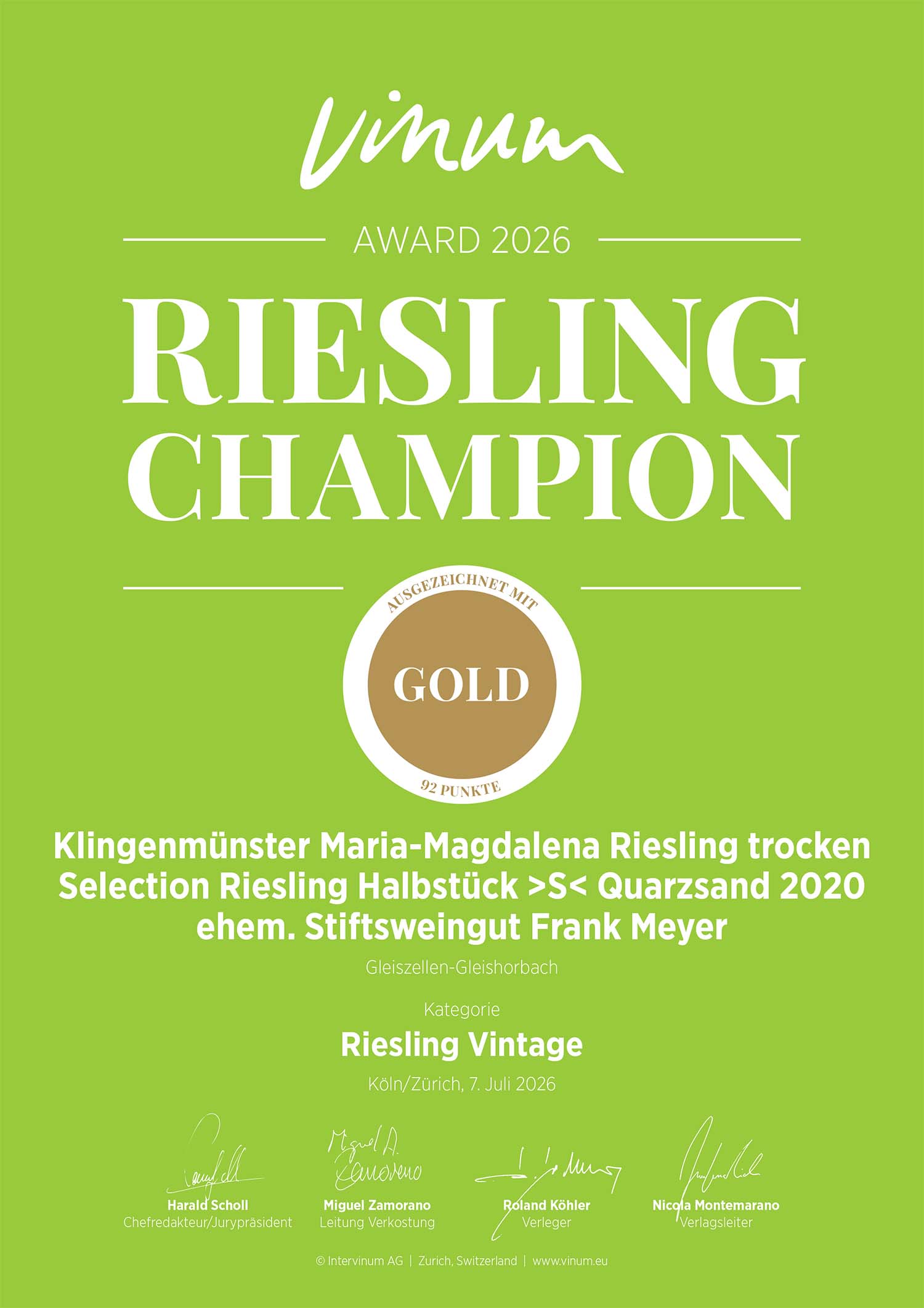 2020 Riesling Halbstück >S< – Bild 2
